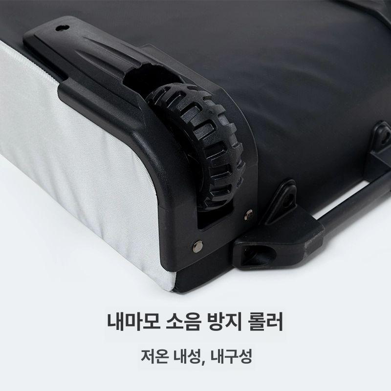 스키휠백 가방 스키장준비물 원정 스노우부대백 오렌지 바퀴 스노우보드 연그레이 수납 방수 라이트그레이 165x35cm - 상세 이미지 3
