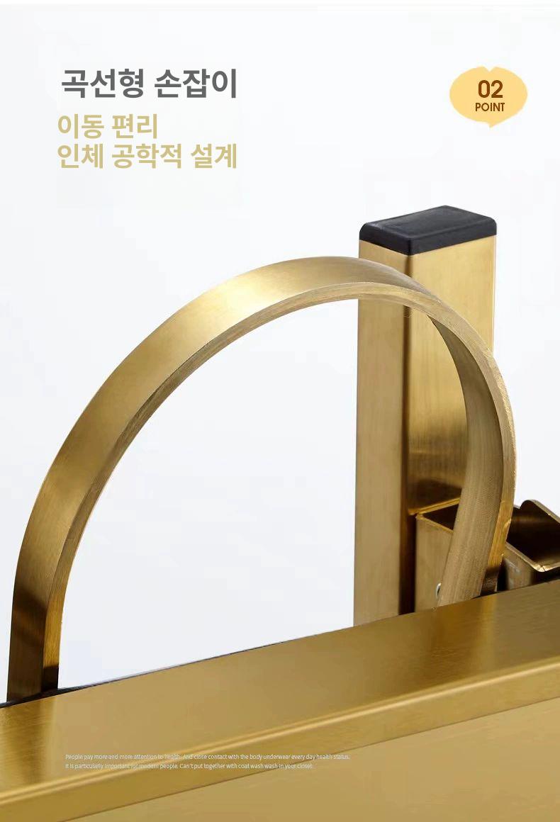 접이식 미용실 트롤리 이동식 철제 네일샵 미용 헤어샵 스텐카트 스틸 왜건 - 상세 이미지 5