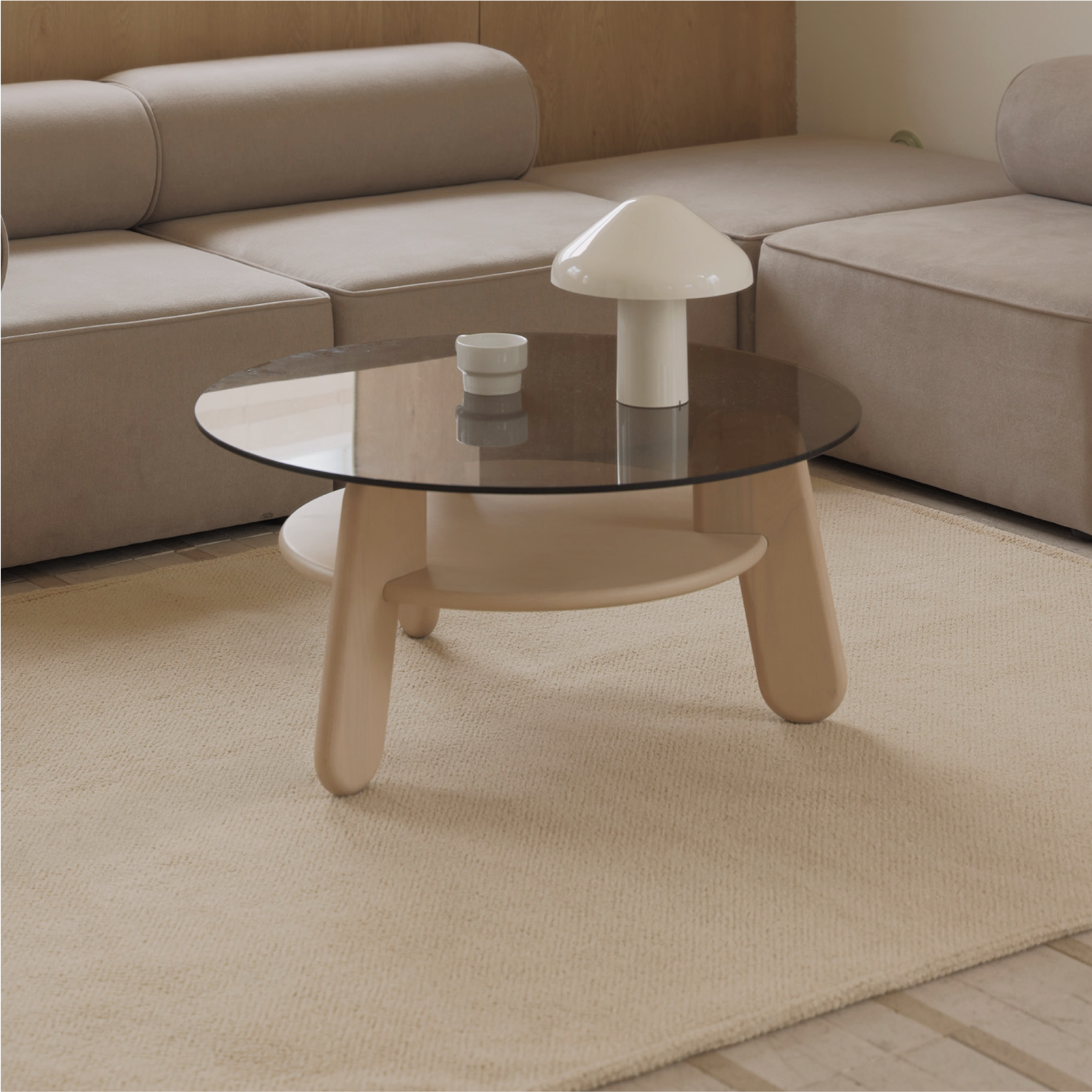 파르르맨션 거실 러그 사계절 단모 워셔블 카페트 먼지없는 러그 베이지, 100x150cm