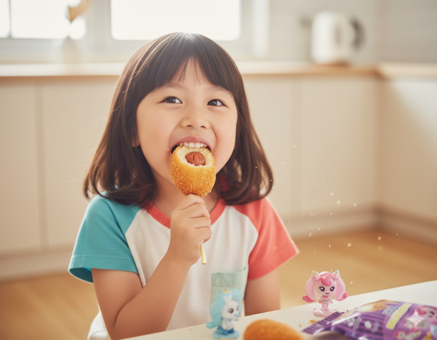 캐치티니핑 띠부씰 포함 크리스피 소세지핫도그 치즈핫도그 5개입 어린이간식 간편식품 [원산지:상세설명에 표시]