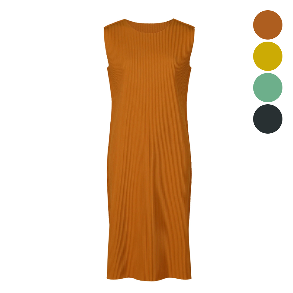 이세이미야케 미 원피스 FINE KNIT PLEATS COLOR 2 MI54KH626 - 메인 이미지