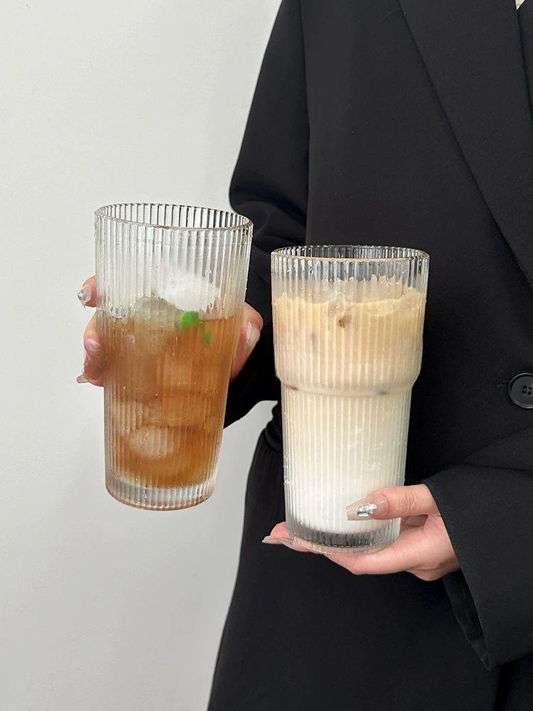 리유저블컵 대용량컵 빨대컵 대용량텀블러 빨대텀블러 휴대용 사무실 빨대 수직 적층 고컵 커버+빨대 - 상품 이미지