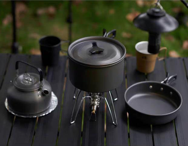 대륙의 테팔 차박 백패킹 코펠 2인용 캠핑 냄비 후라이팬 밥그릇