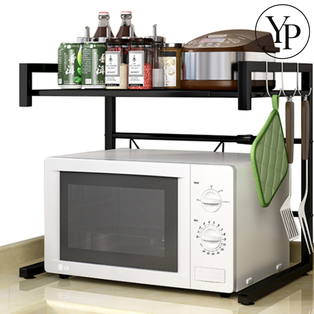 길이조절 전자레인지 다이 진열장 미니 오븐 수납장 2단 렌지대 선반