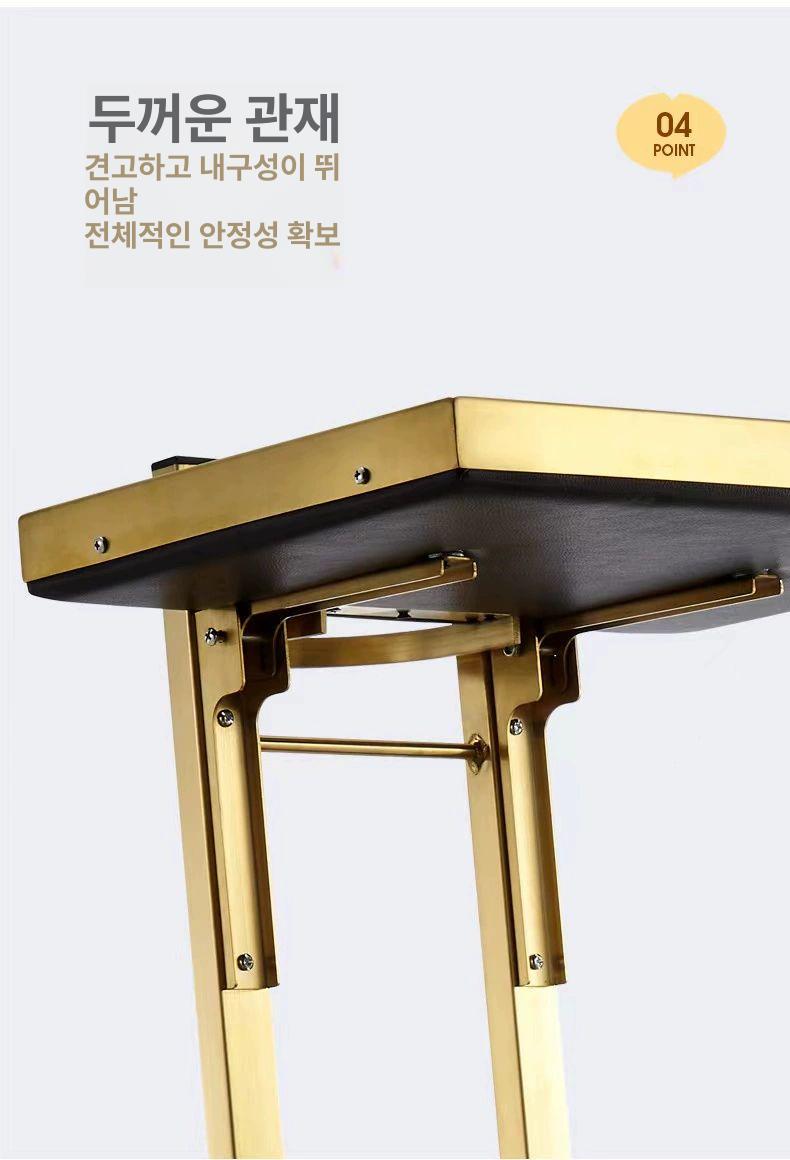 접이식 미용실 트롤리 이동식 철제 네일샵 미용 헤어샵 스텐카트 스틸 왜건 - 상세 이미지 4
