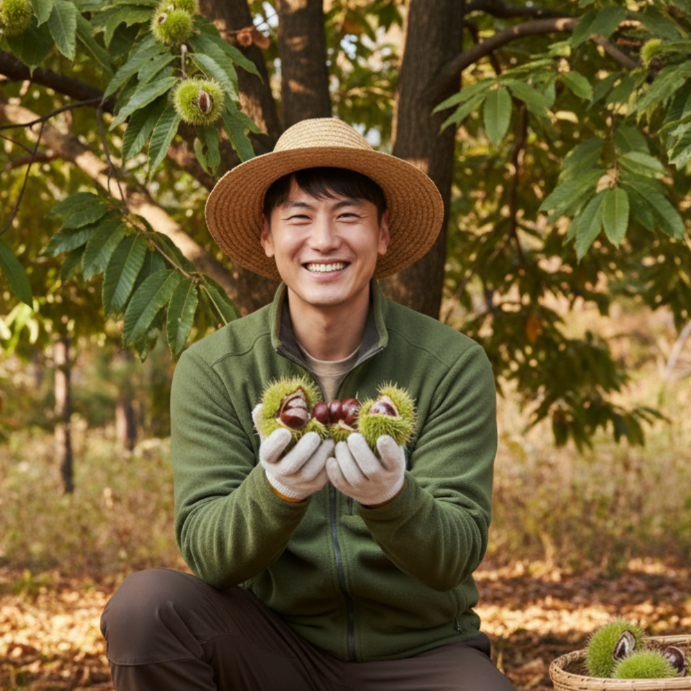 부여 햇밤 생율 생 왕밤 알밤 1kg, 1개 - 상품 이미지