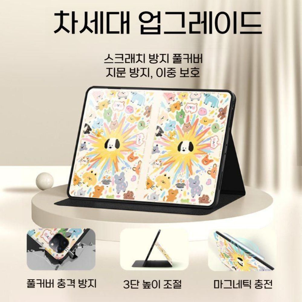샤오신 패드 프로 GT 케이스 펜슬롯 애니멀 소프트 쉘 실리콘 프린팅 커버 - 상세 이미지 2
