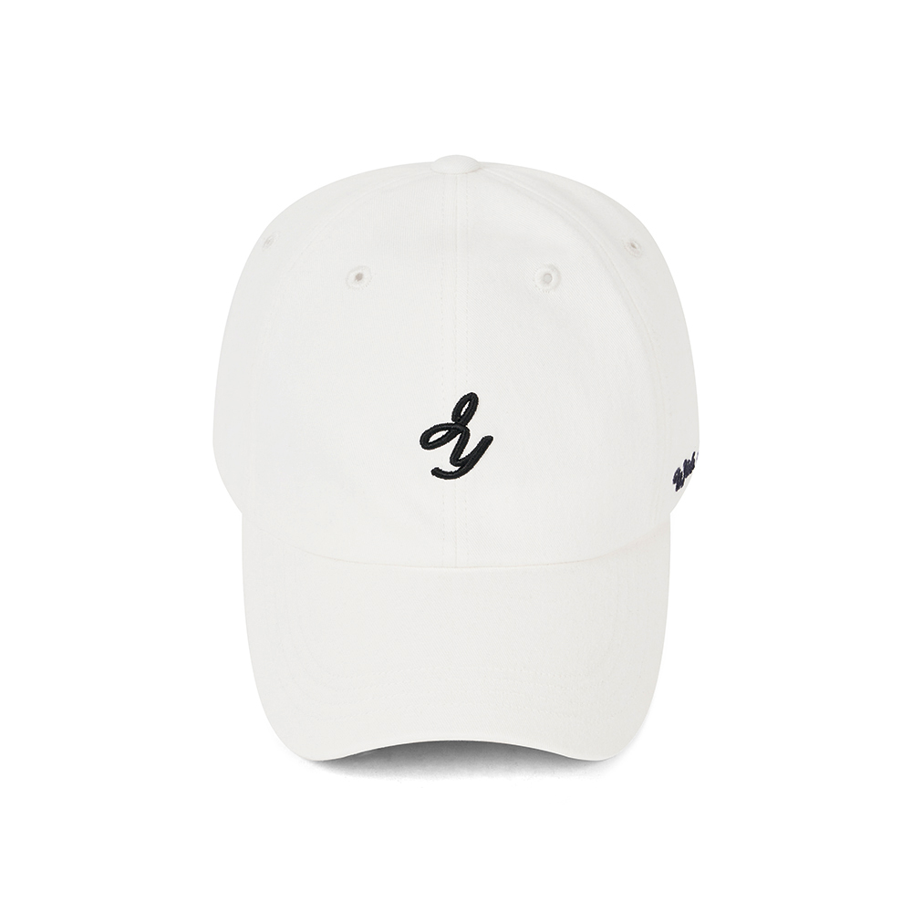 JNY 스몰로고 코튼 볼캡 오버핏 남녀공용 데일리 캡모자 화이트 ver01 - 상품 이미지