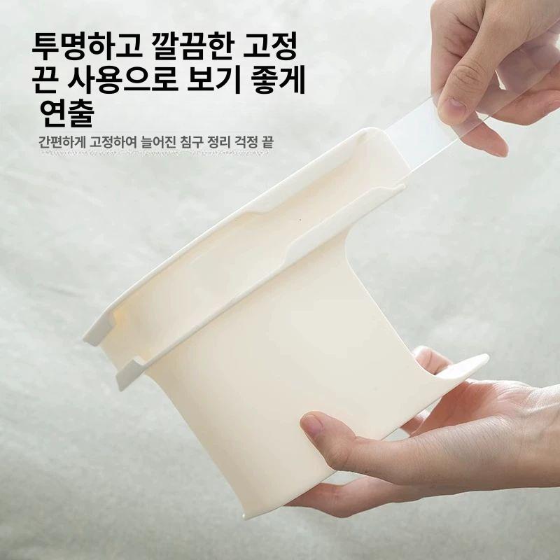 침대시트 고정장치 커버 사각 고정대 미끄럼방지 가정용 매트릭스 베드 화이트 1세트 4개 고정 튼튼하고 - 상세 이미지 4