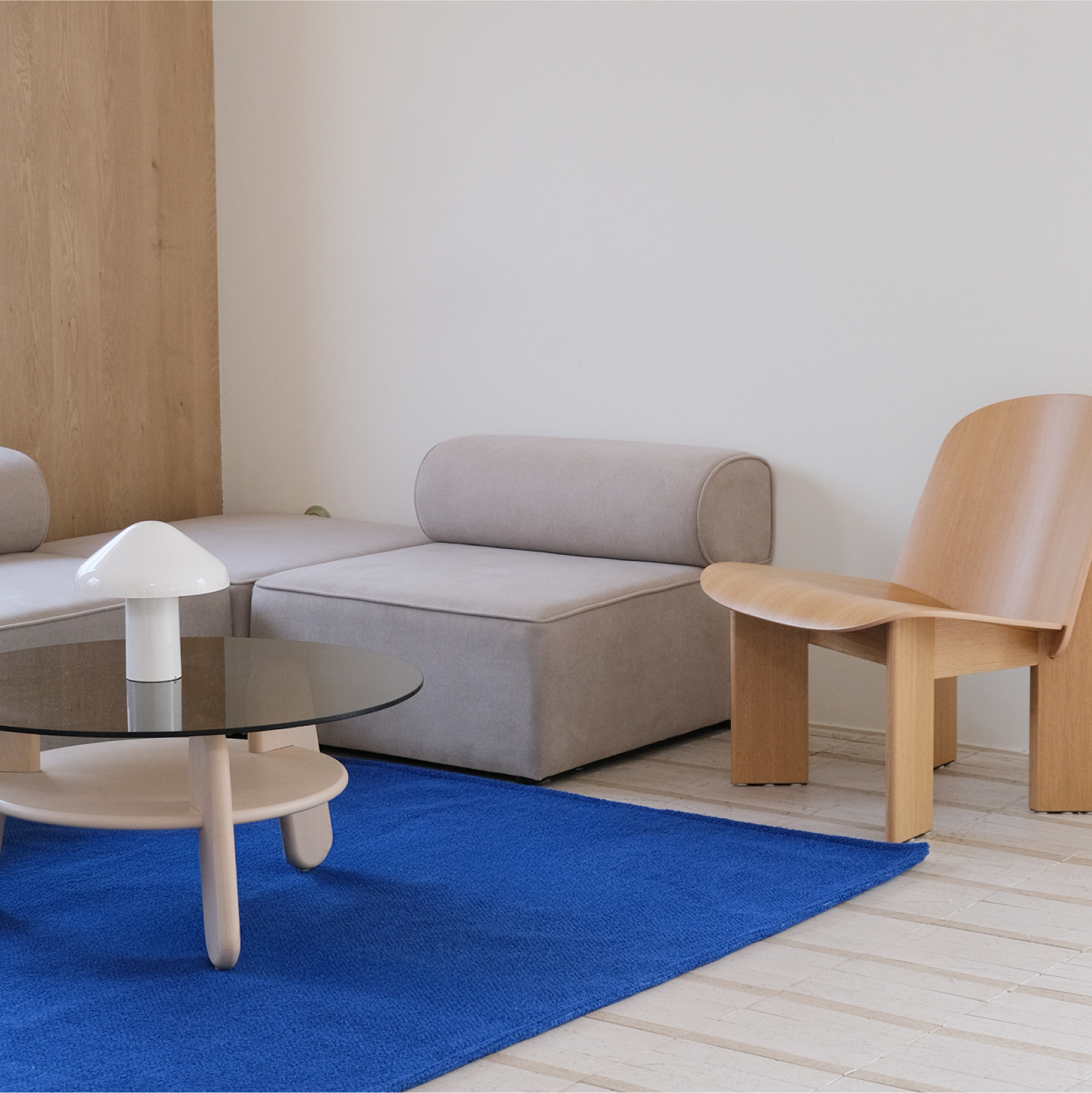 파르르맨션 거실 러그 대형 카페트 워셔블 단모 먼지없는 러그 블루, 100x150cm - 메인 이미지