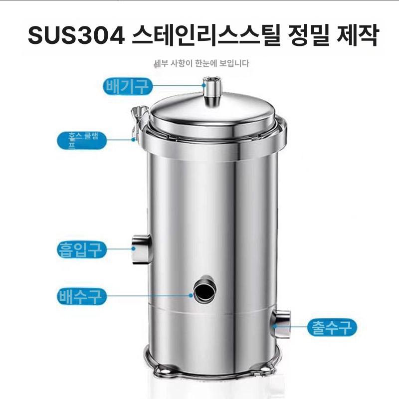 수도필터 SUS 304 파이프 주방 욕실 여과기 싱크대 수도꼭지 필터 5코어 10인치 3-4t - 상세 이미지 4