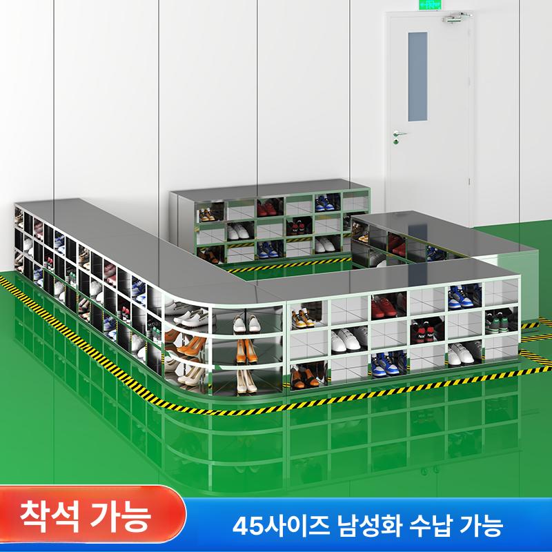 304 스테인리스 신발장 무진동 작업장 직원용 탈착 벤치 실험실 양면 문 달린 교체 맞춤형 투명 304 대형 50칸 1.4mm - 상세 이미지 4