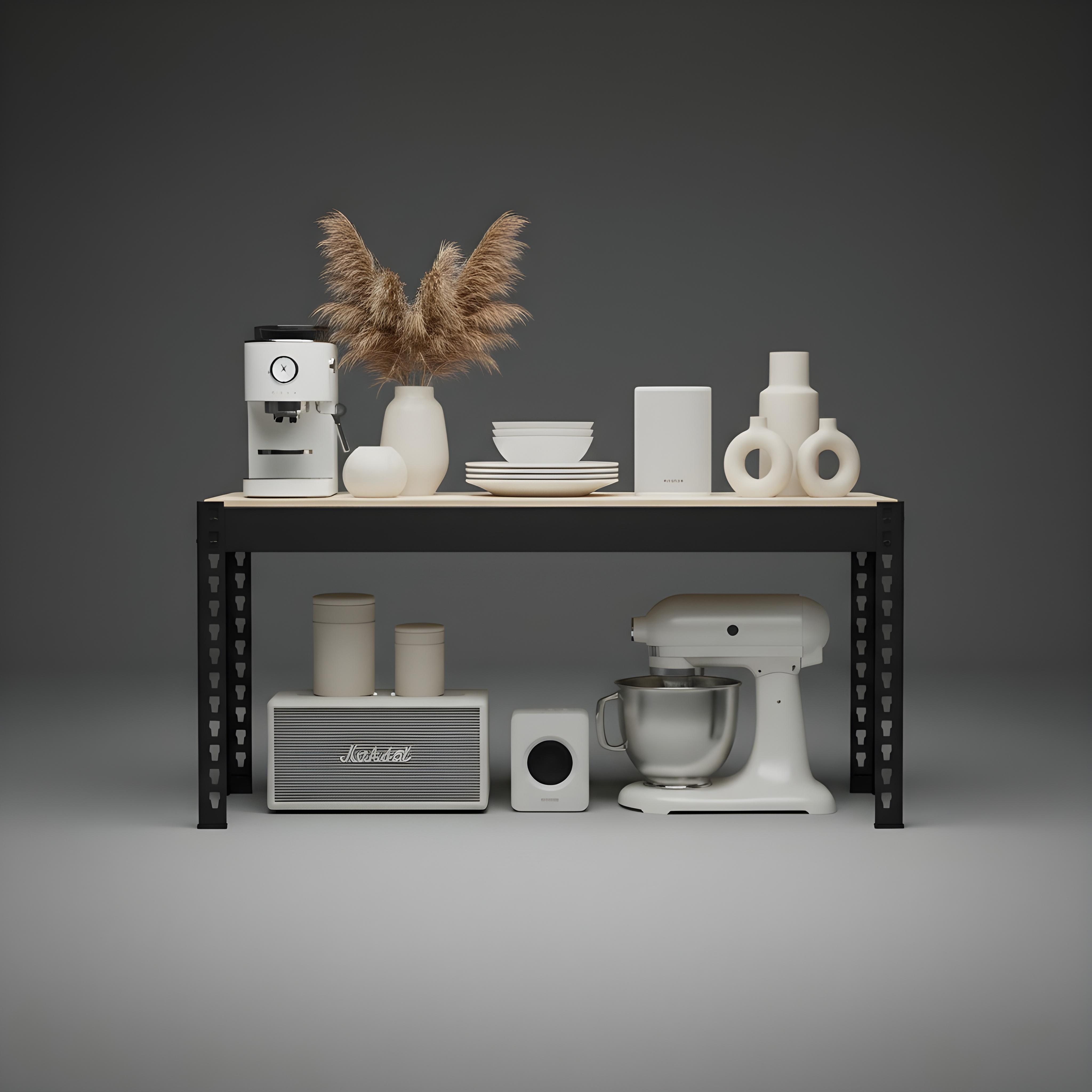 선반 철제 수납선반 1단 다용도 ㄷ자 조립 무볼트 미니 스피드랙 선반장 300300600