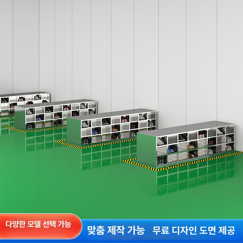 304 스테인리스 신발장 무진동 작업장 직원용 탈착 벤치 실험실 양면 문 달린 교체 맞춤형 투명 304 대형 50칸 1.4mm - 상세 이미지 3