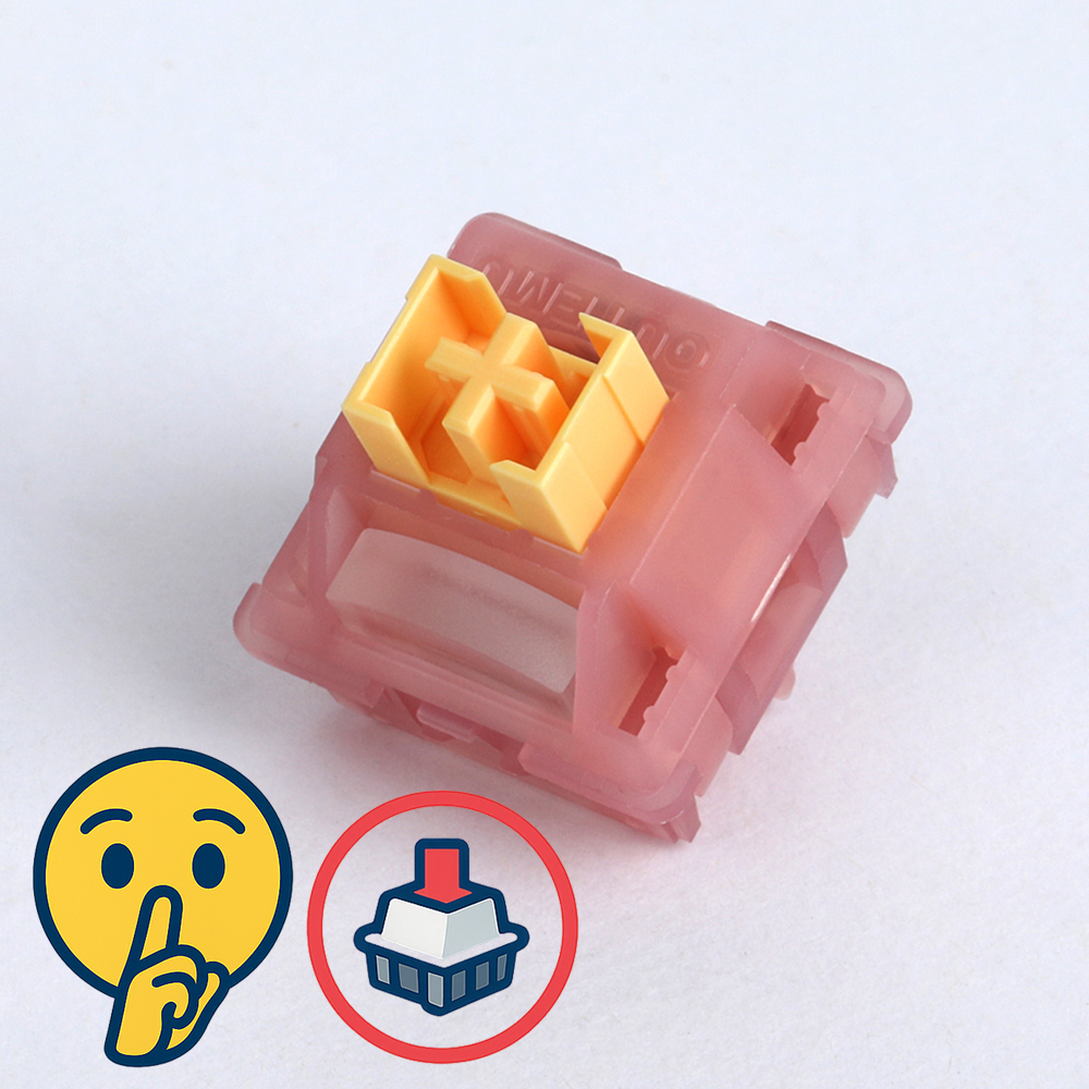 [35개] 오테뮤 저소음 피치 V3 스위치 축 키보드 리니어 적축