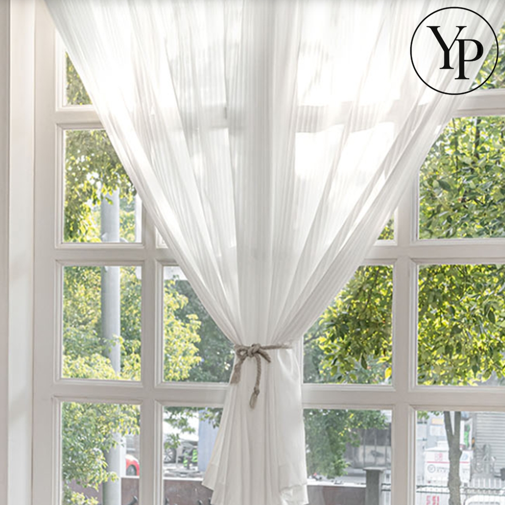 부착형 레이스 실내 커튼 쉬폰 반투명 무타공 공간분리 파티션 가림막 블라인드