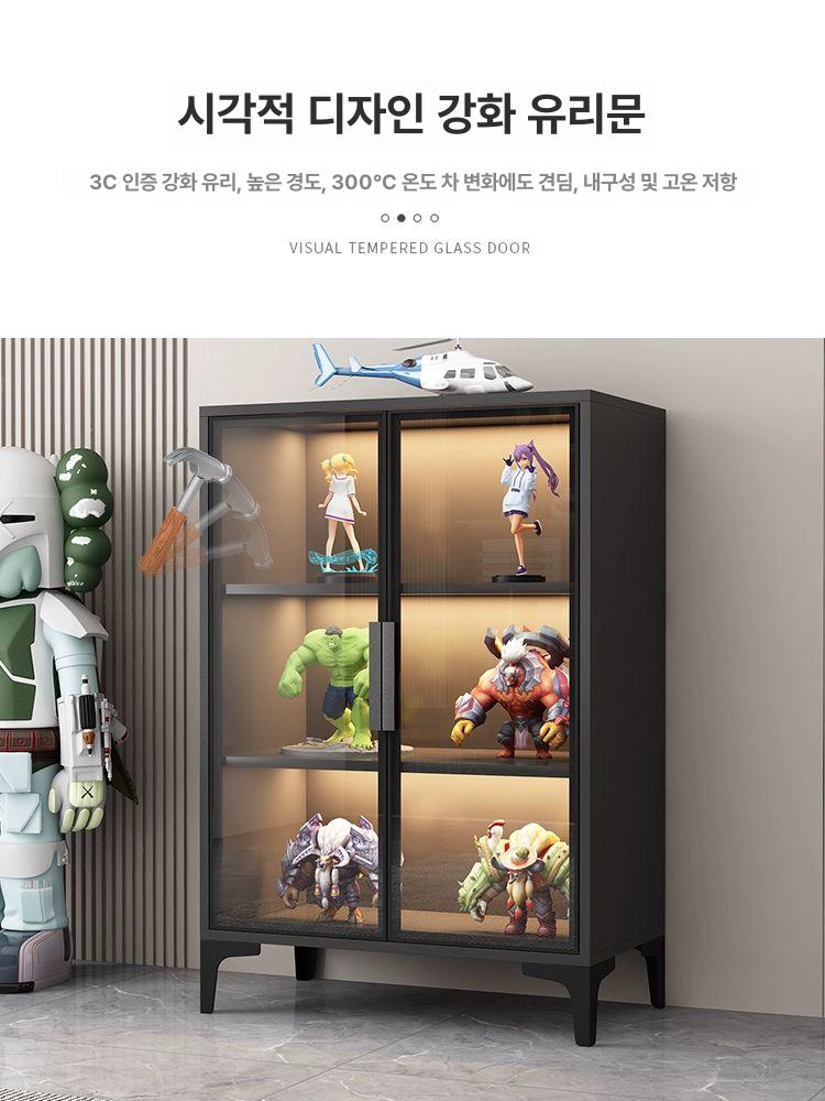 인테리어 프랑스 장식장 포인트가구 콘솔 매장 찬장 주방 복고풍 조각 거실 60x35x80 2단 포함 - 상세 이미지 2