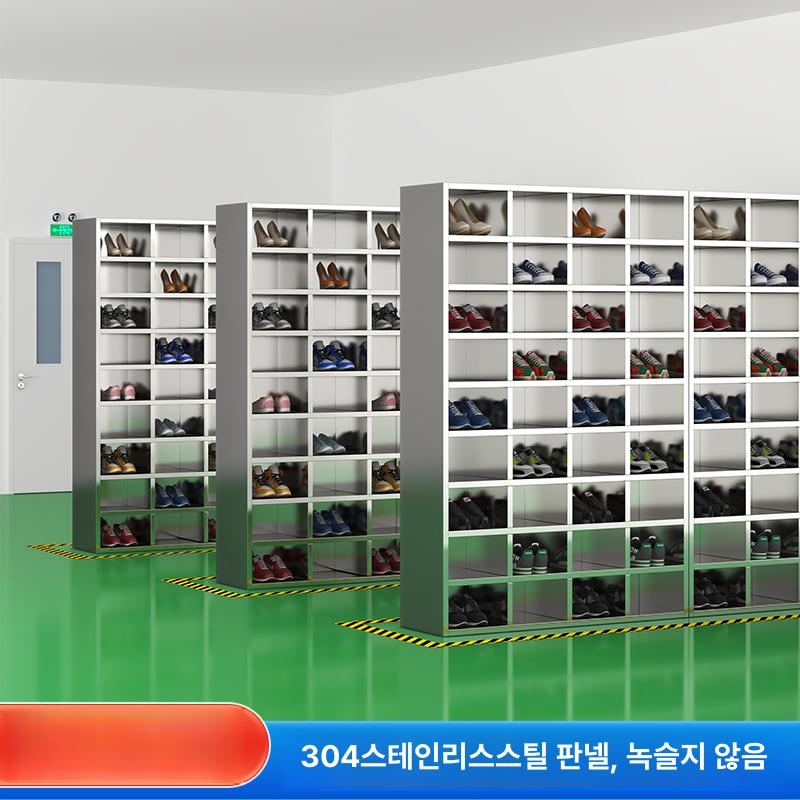 304 스테인리스 신발장 무진동 작업장 직원용 탈착 벤치 실험실 양면 문 달린 교체 맞춤형 투명 304 대형 50칸 1.4mm - 상세 이미지 5