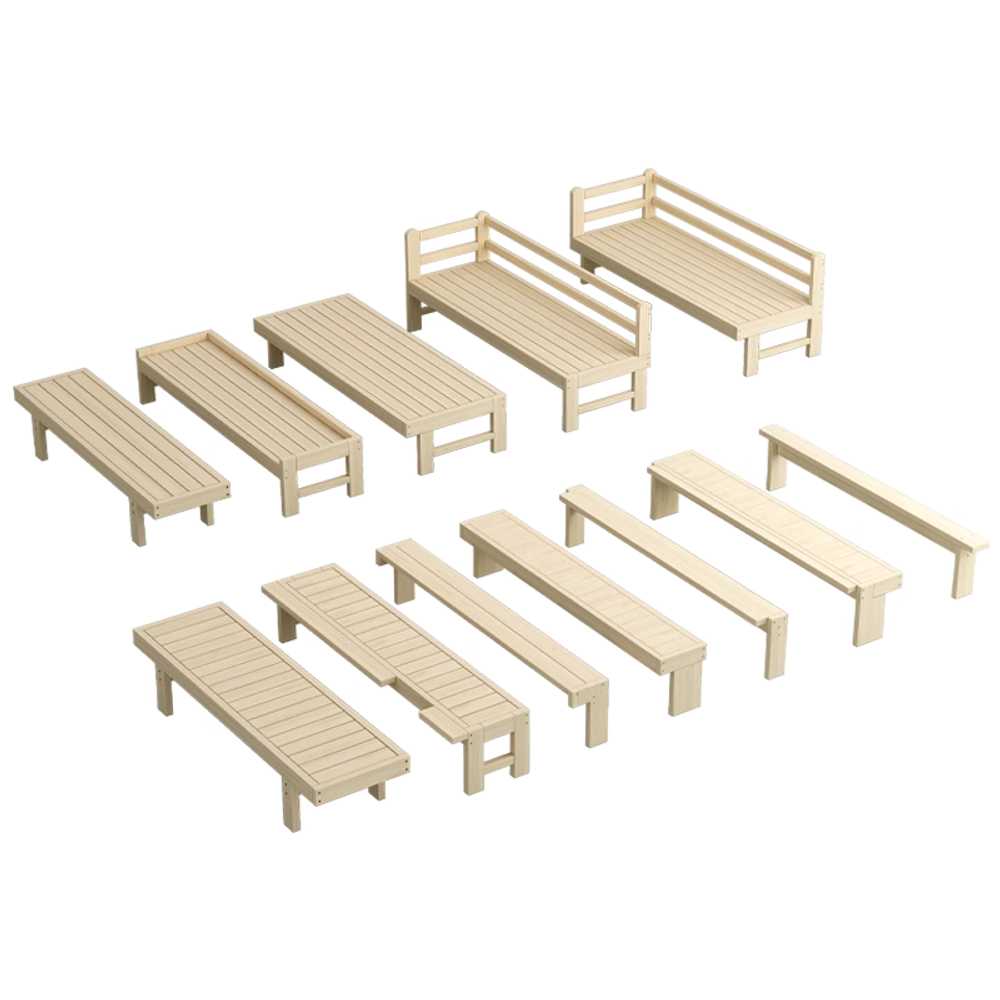 침대 연장 프레임 확장형 접합 원목 큰침대 옆 베드 150x20x40 - 상세 이미지 5