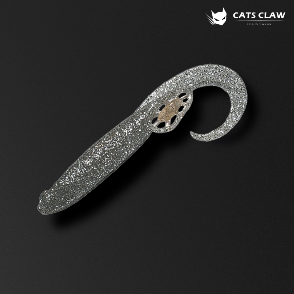캣츠크로우 모비딕테일 광어 다운샷 웜 광따웜 광어다운샷 004_실버, 12.7cm(5인치) - 메인 이미지