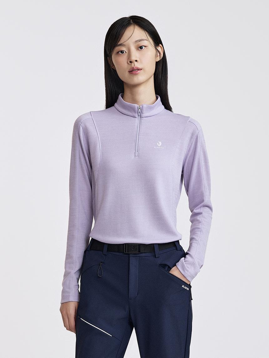 블랙야크 여성 울 블렌드 집업티 긴팔 티셔츠 - 상세 이미지 5