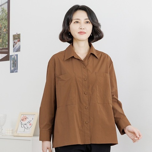 엄마옷 조이마담 T51772 빅포켓 남방 셔츠블라우스 중년여성의류 - 메인 이미지