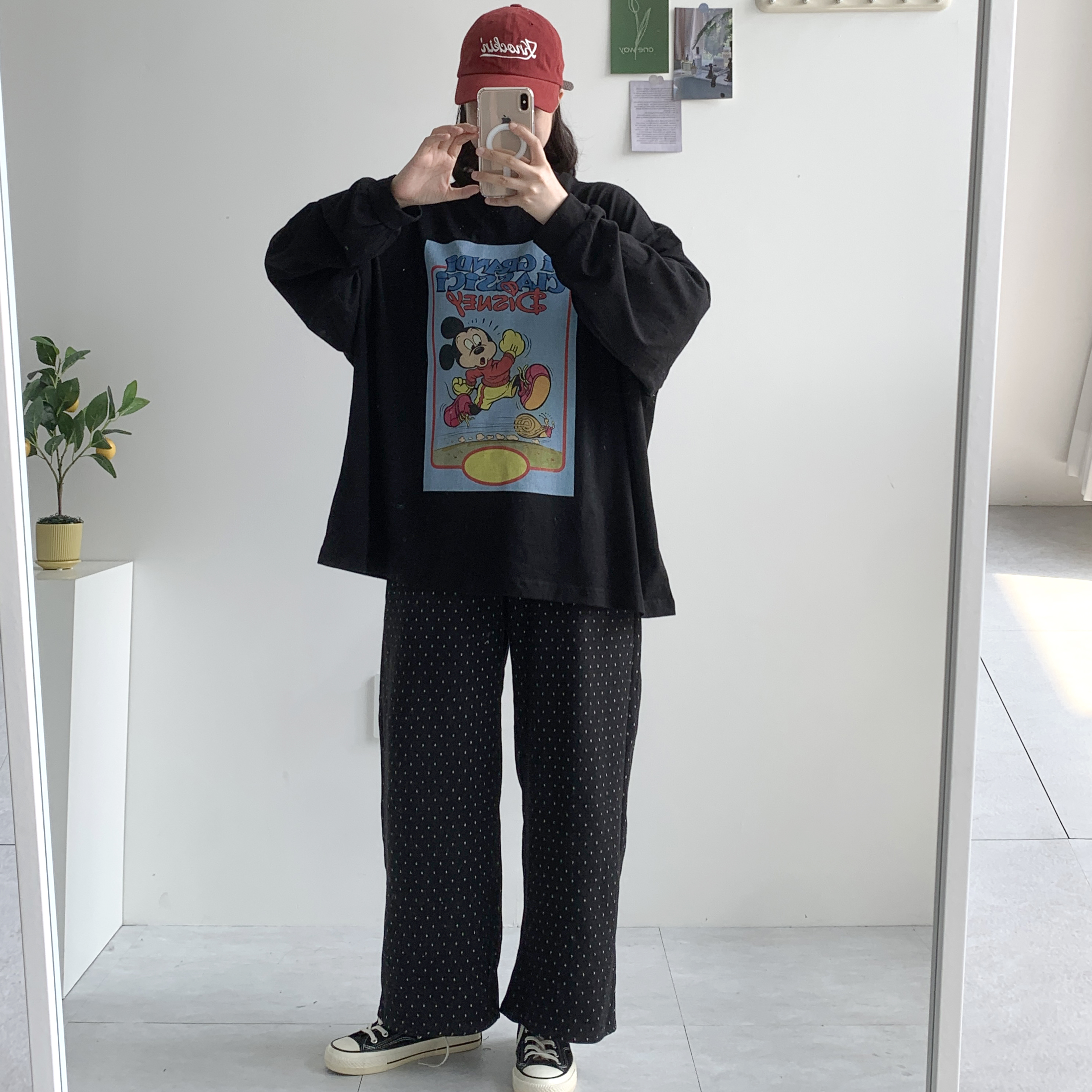 밴딩청바지 도트바지 땡땡이 와이드팬츠 - 상세 이미지 3
