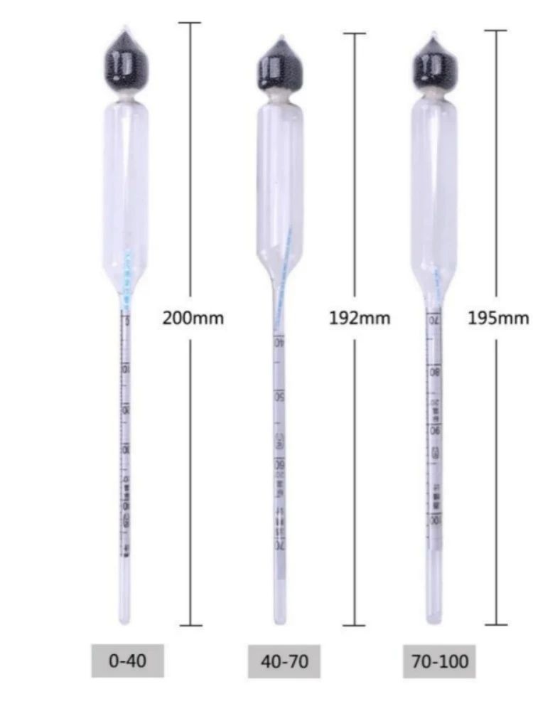 알콜도수측정기 술 주정도 측정계 고정밀 알콜 테스터 주류 맥주 상자 도수 담금주 나무 상자 세트 유리눈금포함 - 상세 이미지 3