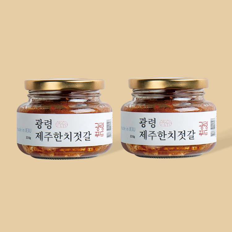 제주 한치 젓갈 200g 2개 국내산 오징어 한치젓 특산물 - 메인 이미지
