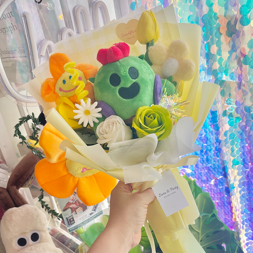 브롤스타즈 레온 스파이크 인형꽃다발 졸업식 입학식 발표회 어린이집 유치원 이미지 6