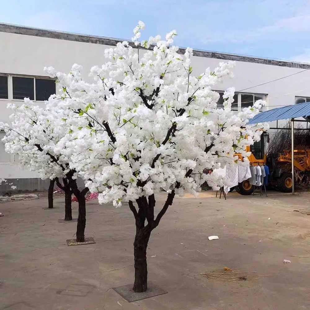 화이트 벚꽃나무 대형 인조목 가짜 조화 조경 장식 1.5x1.8m - 상세 이미지 4