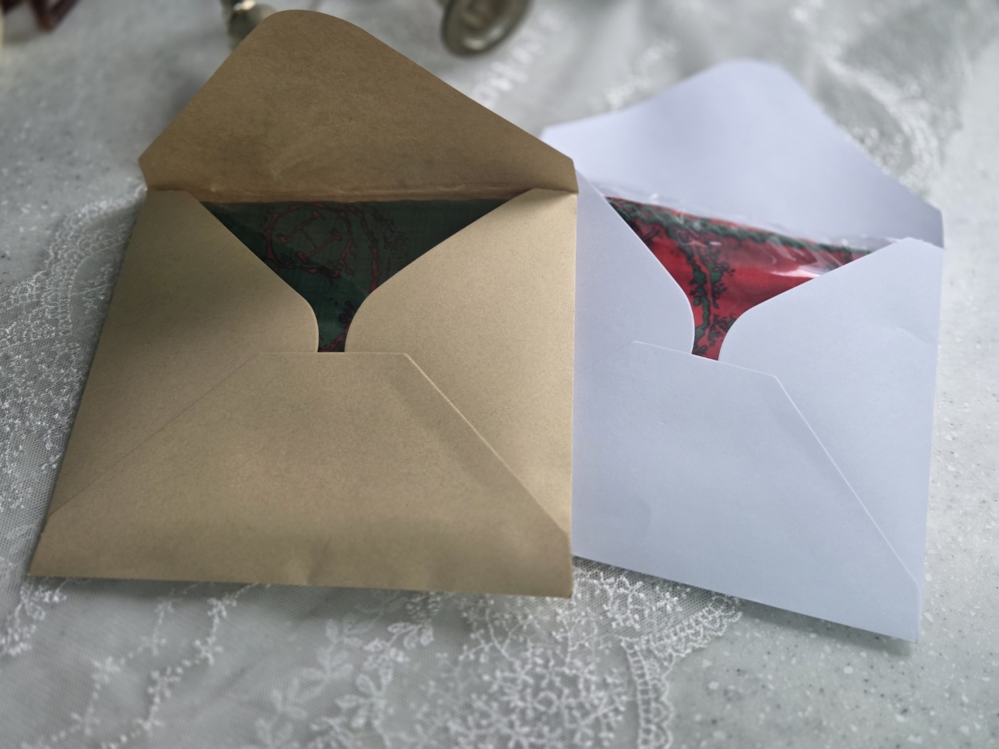 20매 16x16cm 무지 화이트 크라프트 정사각형 봉투 - 상세 이미지 4