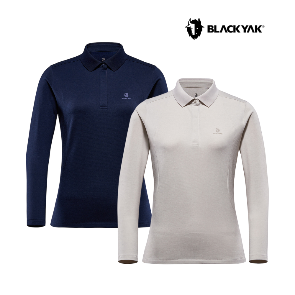 블랙야크 여성 M칼리코 폴로티 긴팔 티셔츠 - 상품 이미지