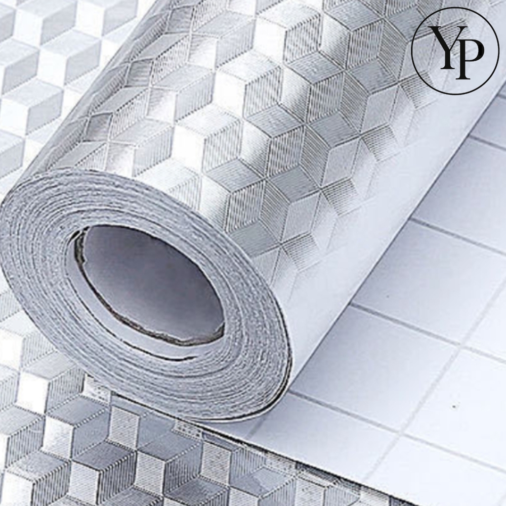 싱크대 은박 호일 시트지 오염 방지 셀프 벽지 타일 씽크대 부엌 주방 셀프 벽지 타일