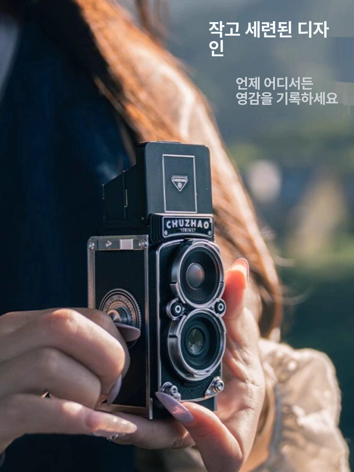 토이 카메라 클래식 레트로 복고풍 디지털 카메라 공식 경량 럭셔리 포장 복고 16G - 상세 이미지 3