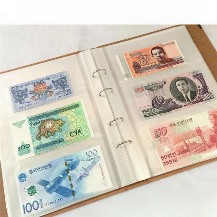 지폐보관케이스 기념 주화 희귀 외국돈 수집책 가죽 보관케이스 지폐 취미 수집용  단일 항목 - 상품 이미지