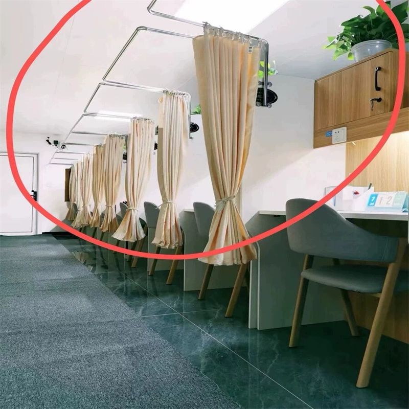 스터디카페 책상 커텐봉 수험생 주요 고정 높이 커튼 사각형 가림막 사이즈 주 이미지 화이트 2.8m 1.7m - 상세 이미지 4