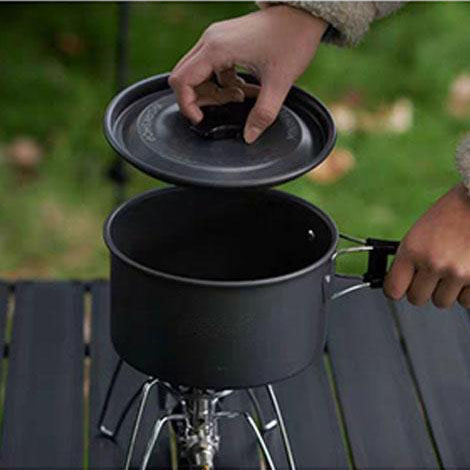 대륙의 테팔 차박 백패킹 코펠 2인용 캠핑 냄비 후라이팬 밥그릇