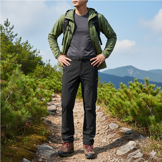 네파 가을 남자 아웃도어 사이드 스트링밴드 데일리 등산바지 - 상세 이미지 2