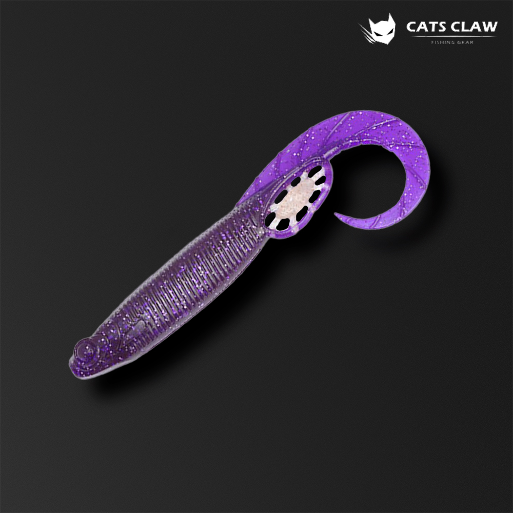캣츠크로우 모비딕테일 광어 다운샷 웜 광따웜 광어다운샷 070_퍼플, 12.7cm(5인치) - 메인 이미지