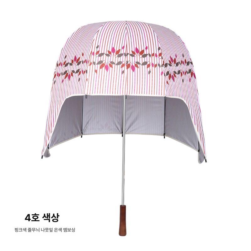 헬멧우산 장우산 야구 비 인싸템 자외선 커플 차단 사각 오렌지 - 상세 이미지 4