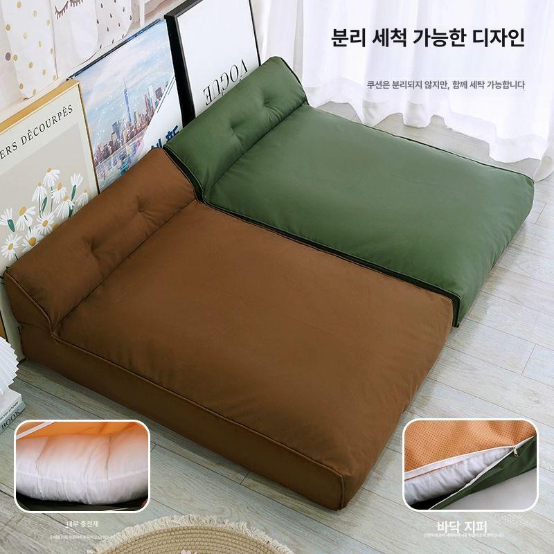 대형 애견 쇼파 강아지방석 애완견 베드 침대쿠션 반려동물 침실 강아지소파 강아지침대 심플 그레이 M 76x50cm - 상세 이미지 2