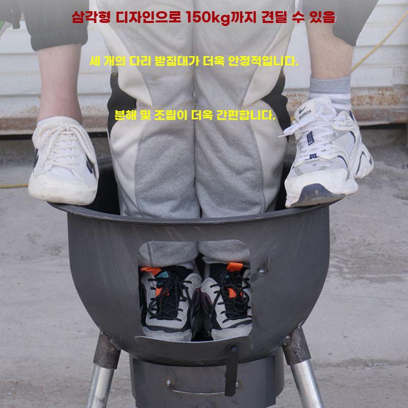 가마솥 화덕 연탄 불멍 숯불 드럼통 화로대 캠핑용 - 상세 이미지 3