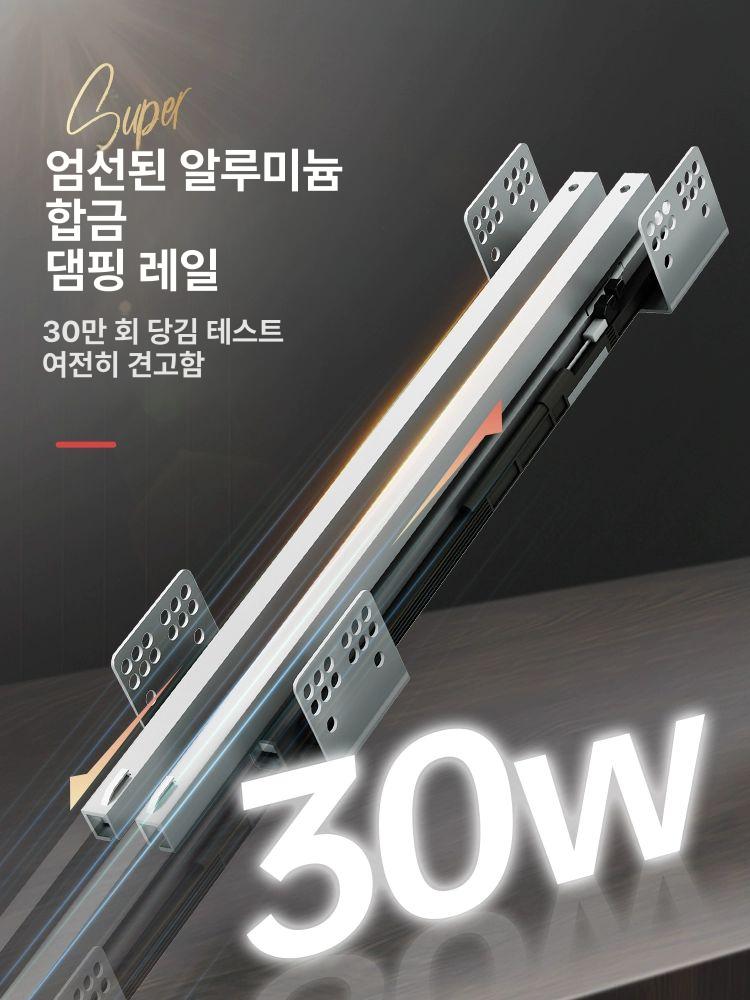 슬림형 빌트인 빨래건조대 원룸 인출식 서랍형 빨래 오피스텔 건조기 공간절약 세탁기 바지걸이 800 바지걸이 별빛 회색 패널 장착 - 상세 이미지 4