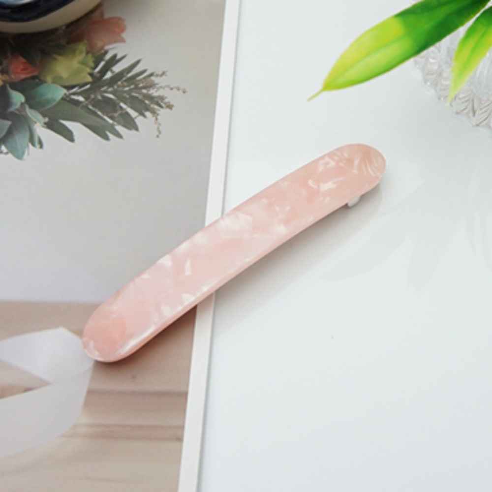 마블 자개 일자 헤어 자동핀 반묶음 반머리 집게핀 - 상세 이미지 4