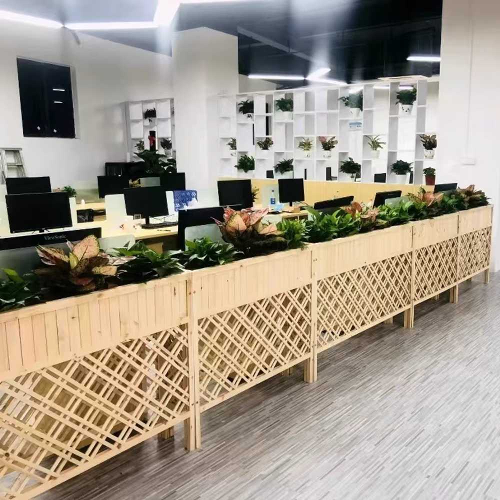원목 화단 박스 야외 식물 선반 장식 파티션 울타리 100x25x90 - 상세 이미지 5