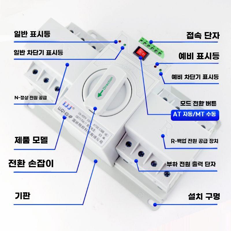 자동 전원 절체기 인버터 양방향 스위치 전환 차박 - 상세 이미지 3