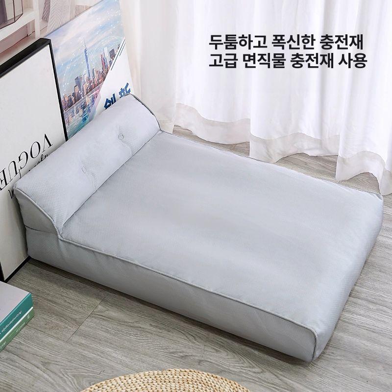 대형 애견 쇼파 강아지방석 애완견 베드 침대쿠션 반려동물 침실 강아지소파 강아지침대 심플 그레이 M 76x50cm - 상세 이미지 3