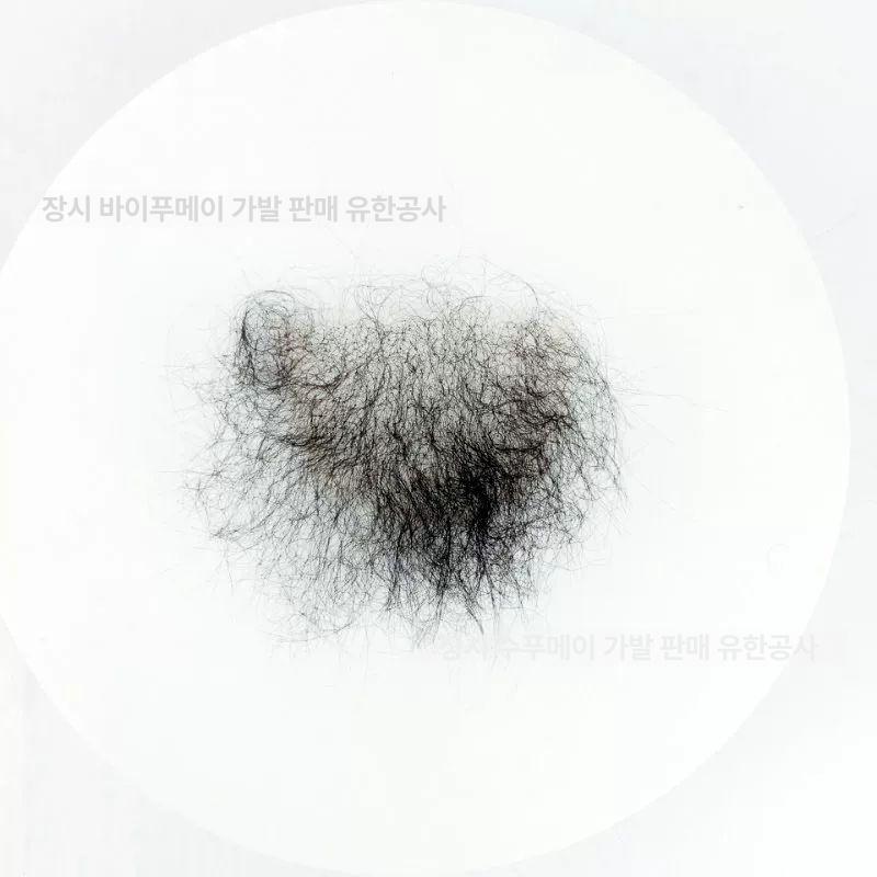 패드 음모 무모증 여성 인조털 수영장 가발 내추럴 블랙 - 상세 이미지 3
