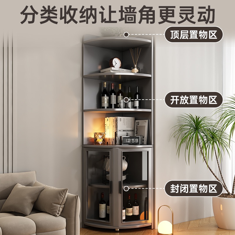 모서리진열장 수납장 틈새장 구석 코너장 엔틱 서랍 틈새선반 삼각 - 상세 이미지 2